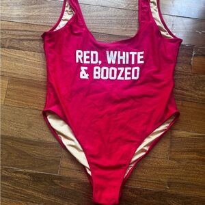 Red Women's One Piece Swimsuit